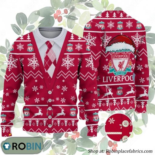 Liverpool FC Premier League Ugly Christmas Sweater