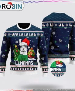 Llmamas Fa La La La Ugly Christmas Sweater Gifts For Pet Lover