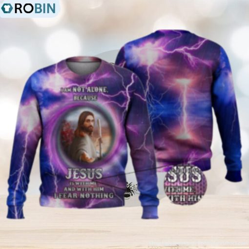 Lord Jesus Is With Me 3D Full Print Ugly Sweater Christmas Gift Sweater