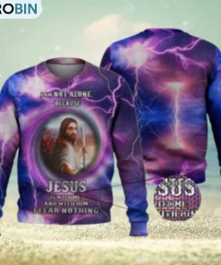 Lord Jesus Is With Me 3D Full Print Ugly Sweater Christmas Gift Sweater