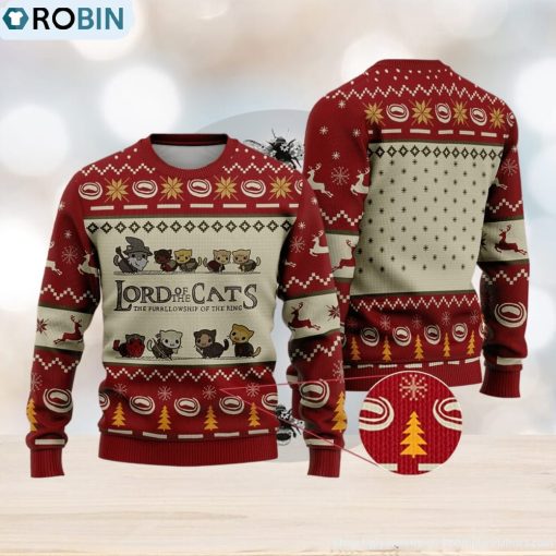 Lord Of Cats Funny Lord Of The Ring Xmas Gift Ugly Christmas Sweater For Men And Women