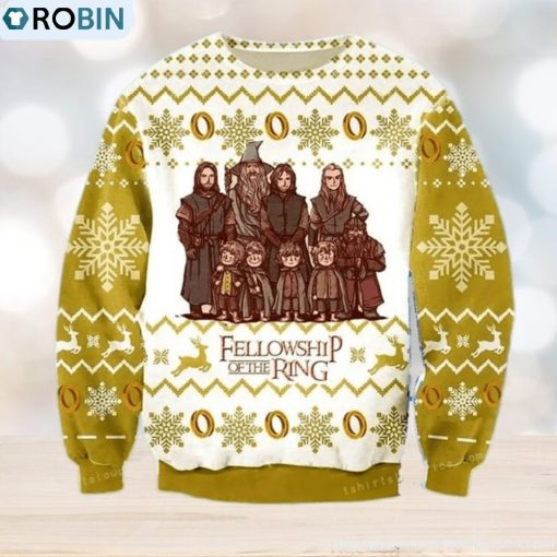 Lord Of The Rings Fellowship Of The Ring Christmas Ugly Sweater Party
