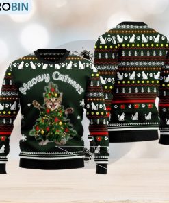 Love Meowy Catmas Men And Women Christmas Gift 3D Ugly Christmas Sweater