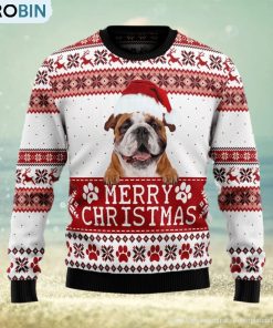 Love Pug Merry Christmas Bulldog Ugly Christmas Sweater Love Pug Merry Christmas Bulldog Ugly Christmas Sweater