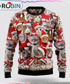 Lovely Cats Ugly Christmas Sweater Cat Lover Christmas Sweater