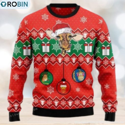 Lovely Giraffe Ugly Christmas Sweater