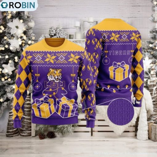 LSU Tigers Christmas Gift Ugly Christmas Sweater