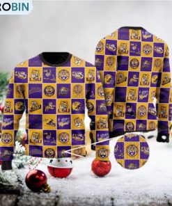 LSU Tigers Logos Ugly Christmas Sweater