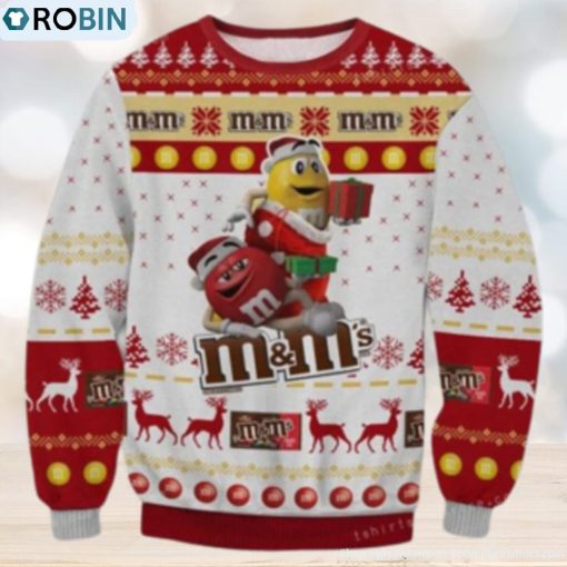 M And M Is Chocolate Christmas Gifts Chritsmas Sweater Ugly Christmas Sweater