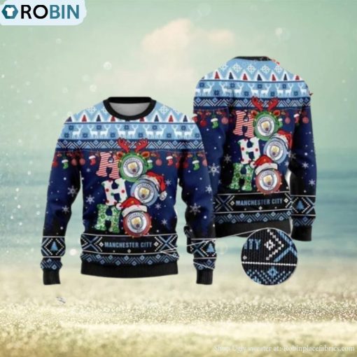 Manchester City Ho Ho Ho Christmas Christmas Ugly Sweater Party