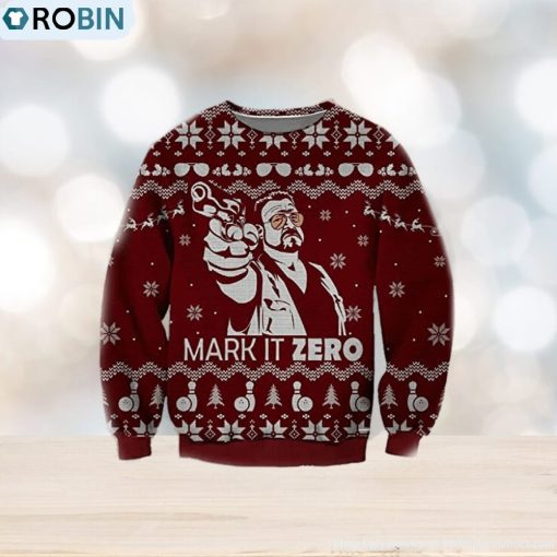 Mark It Zero Ugly Knitted Whiskey Christmas 3D Sweater For Men And Women