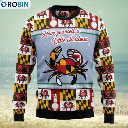 Maryland Symbols Ugly Christmas Sweater Thankgiving Gift Men Women