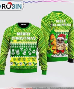 Mele Kalikimaka Flamingo Sunset Ugly Christmas Sweater Gifts For Christmas