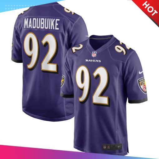 Men’s Baltimore Ravens Justin Madubuike Nike Purple Jersey
