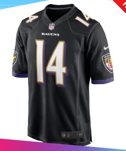 Men’s Baltimore Ravens Kyle Hamilton Nike Black Player Game Jersey
