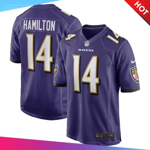Men’s Baltimore Ravens Kyle Hamilton Purple Player Game Jersey