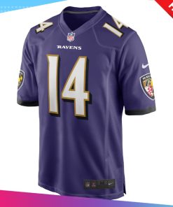 Men’s Baltimore Ravens Kyle Hamilton Purple Player Game Jersey