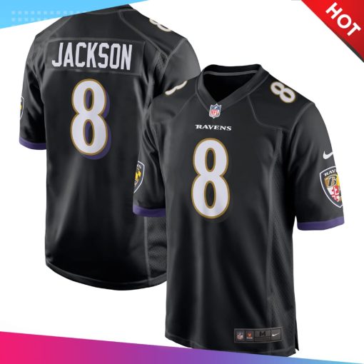 Men’s Baltimore Ravens Lamar Jackson Black Game Jersey