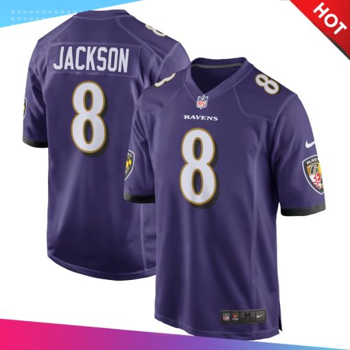 Men’s Baltimore Ravens Lamar Jackson Nike Purple Game Jersey