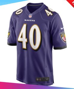 Men’s Baltimore Ravens Malik Harrison Nike Purple Game Jersey