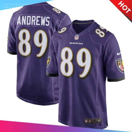 Men’s Baltimore Ravens Mark Andrews Nike Purple Game Jersey