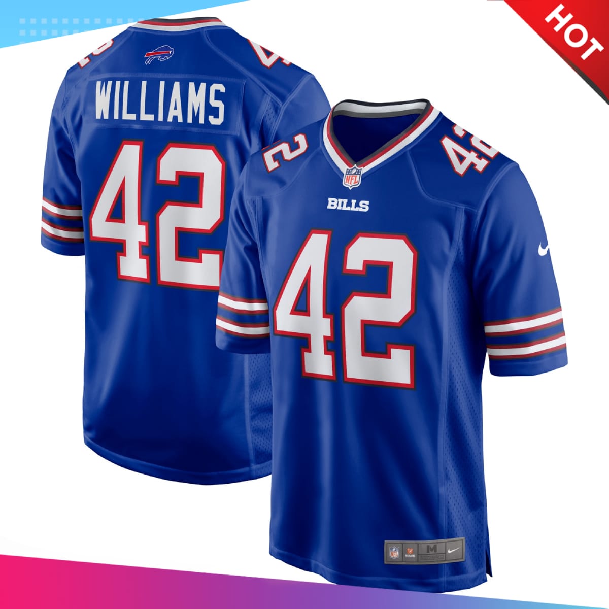 Men's Buffalo Bills Dorian Williams Nike Royal Home Game Jersey