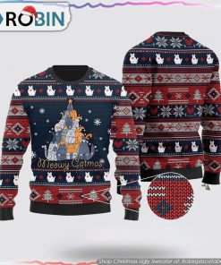 Meowy Catmas Christmas Cats Tree Ugly Sweater Cat Lover Christmas Sweater