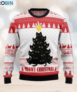 Meowy Christmas Black Cats Gift For Cat’s Lover Christmas 3D Sweater