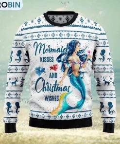 Mermaid Wishes Mermaid Lover Ugly Christmas Sweater