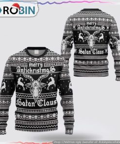 Merry Antichristmas Satan Claus Ugly Sweater