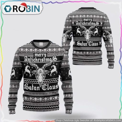 Merry Antichristmas Satan Claus Ugly Sweater