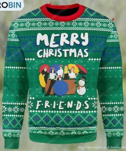 Merry Christmas Friends Tv Show Ugly Christmas Sweater Merry Christmas Friends Tv Show Ugly Christmas Sweater