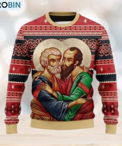Merry Christmas St. Apostles Peter And Paul Ugly Sweater Christmas Party