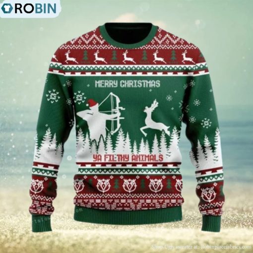 Merry Christmas Ya Filthy Animals Ugly Sweater