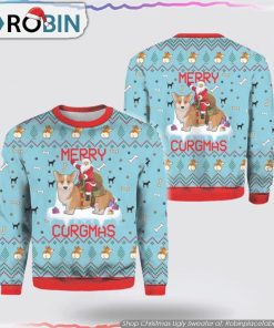 Merry Corgmas And Santa Claus Ugly Sweater