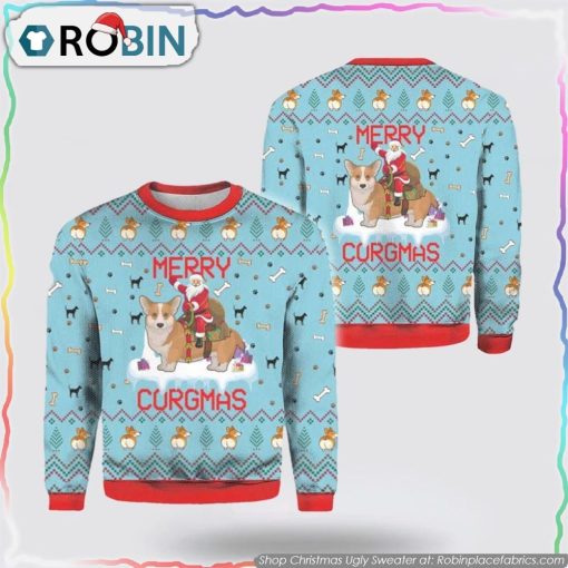 Merry Corgmas And Santa Claus Ugly Sweater