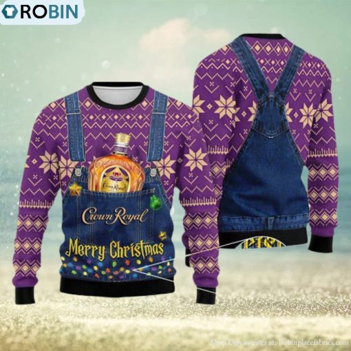 Merry Crown Royal Ugly Christmas Sweater For Men And Women