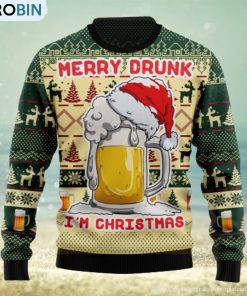 Merry Drunk In Christmas Beer Christmas Hat Ugly Christmas Sweater Christmas Gift