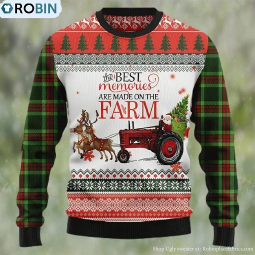Merry Famer Ugly Christmas Sweater, The Best Memories Are Made On The Farm Sweatshirt