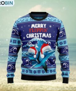 Merry Flippin’s Ugly Christmas Sweater Gift For Men Women