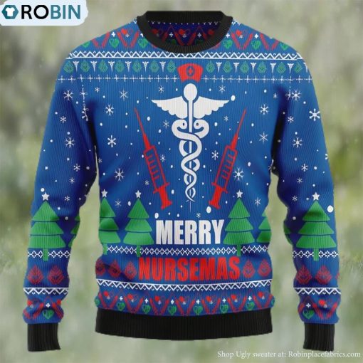 Merry Nursemas Ugly Christmas Sweater Sweatshirt