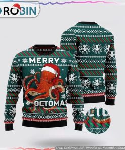 Merry Octomas Ugly Christmas Sweater Gifts For Pet Lover