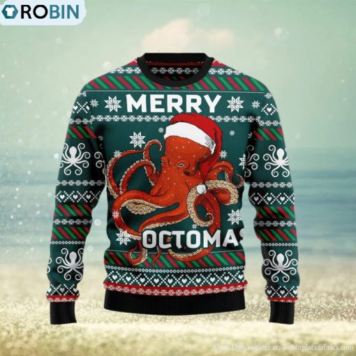 Merry Octomas Ugly Christmas Sweater Xmas Gift 3D Christmas Sweater