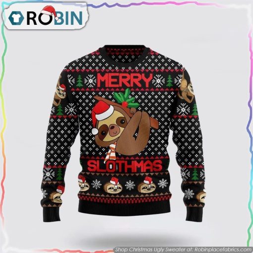 Merry Slothmas Ugly Christmas Sweater Gifts For Pet Lover