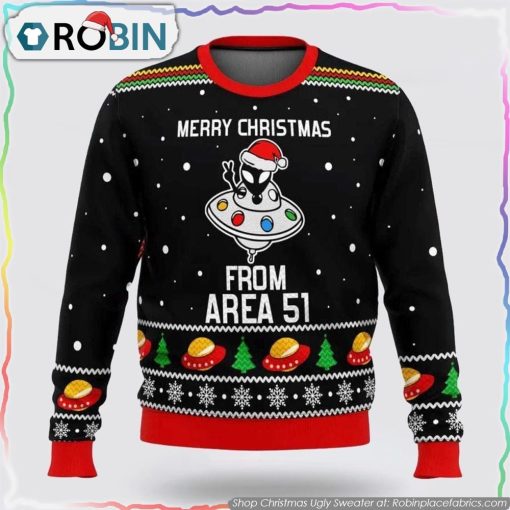 Merry Xmas From Area Aliens Ugly Sweater