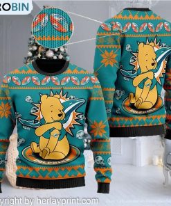 miami-dolphins-nfl-american-football-team-logo-cute-winnie-the-pooh-bear-3d-ugly-christmas-sweater-3