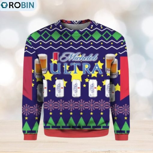 Michelob Ultra Beer Can All Over Print 3D Hoodie, T Shirt, Christmas Sweater