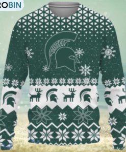 Michigan State Spartans Sports Football American Vintage Christmas Pattern Ugly Christmas Sweater Michigan State Spartans Sports Football American Vintage Christmas Pattern Ugly Christmas Sweater