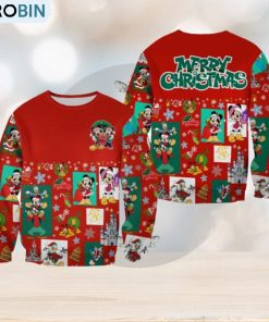 mickey-and-minnie-pattern-xmas-red-christmas-disney-cartoon-sweaters-matching-christmas-shirt-for-family-1