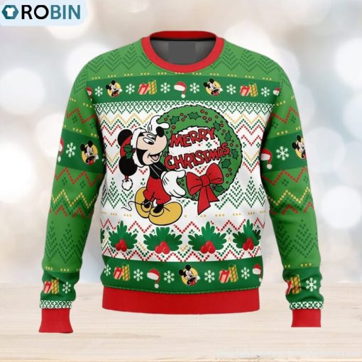 Mickey Mouse Merry Disney Ugly Christmas Sweater Holiday For Men And Women